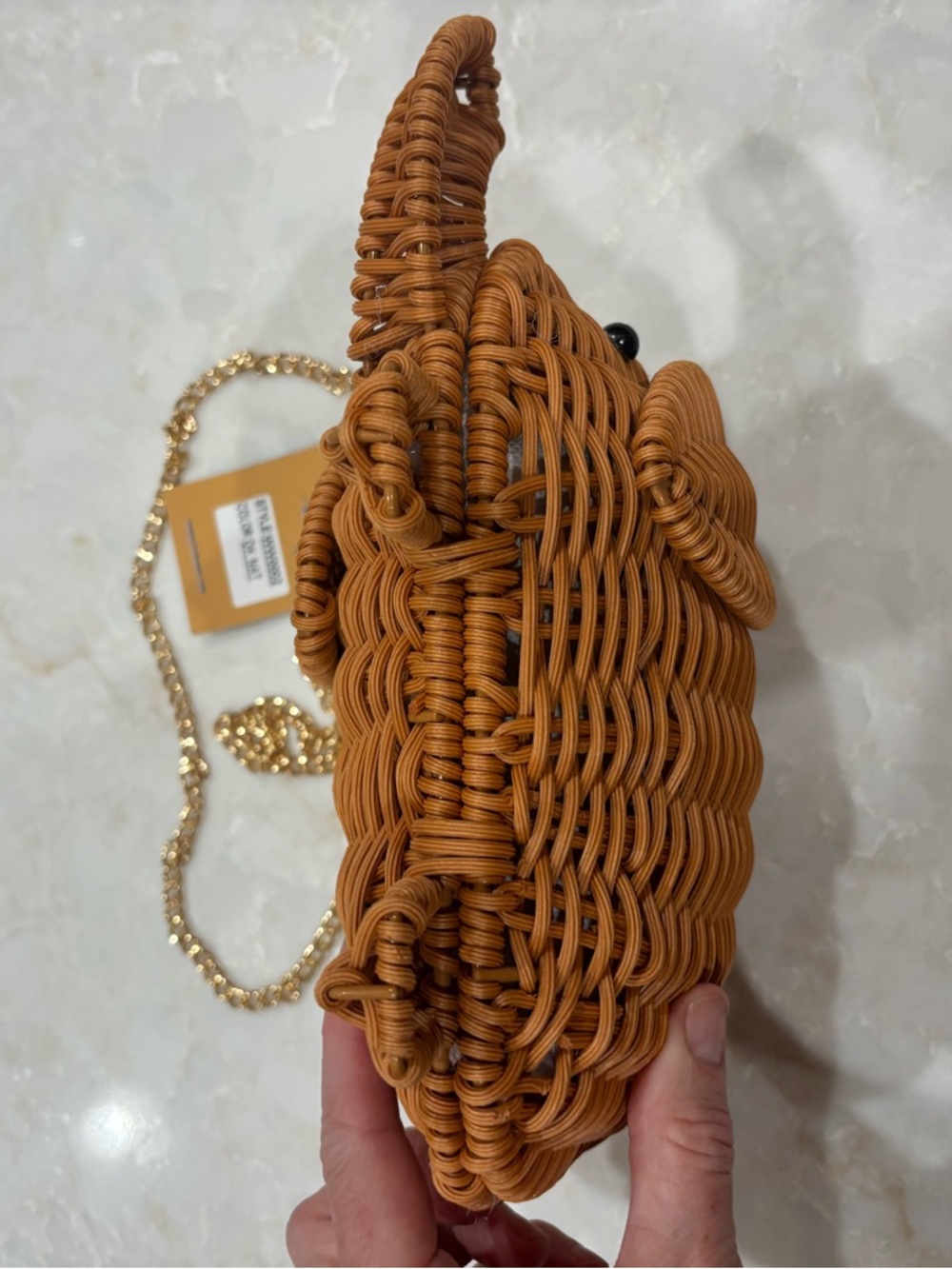 NWT Tommy Bahama wicker Elephant Crossbody Bag - Picture 3 of 7